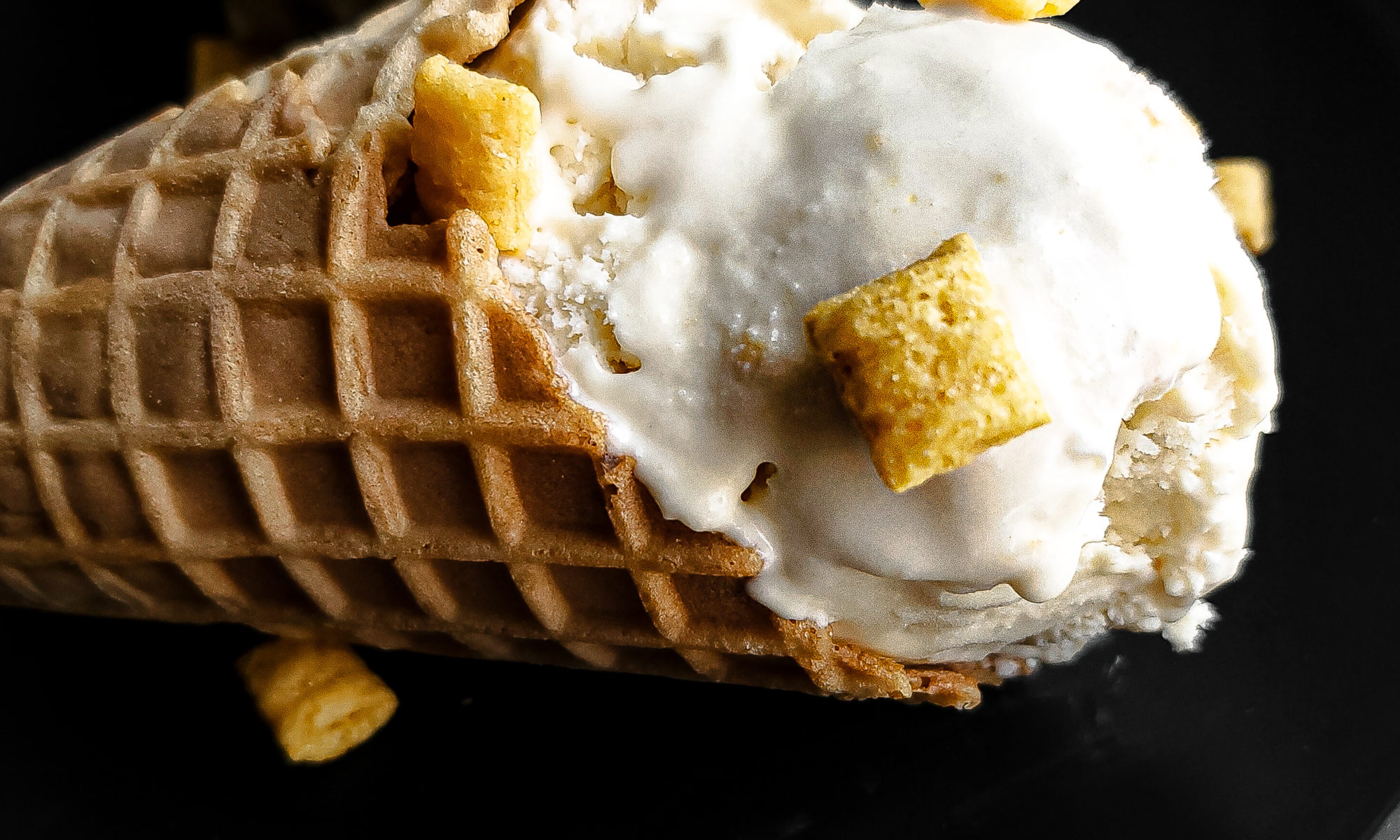 Scoops of cereal milk ice cream